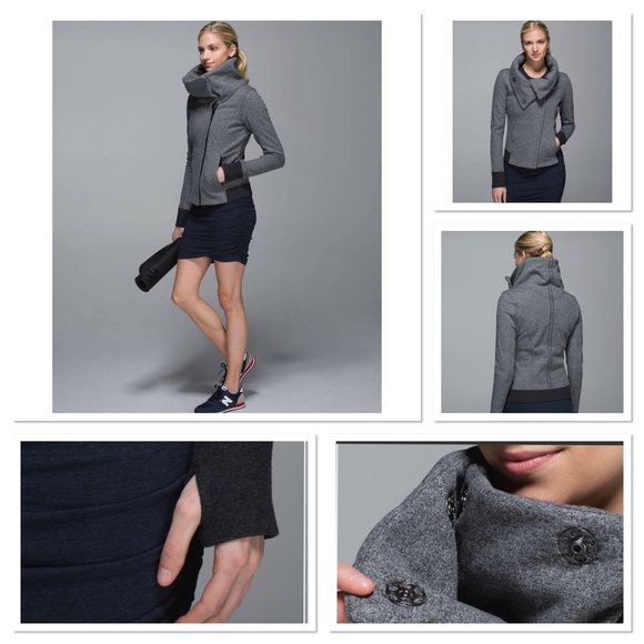 lululemon athletica Jackets & Blazers - Lululemon Karmacollected Cowl Moto Zip Jacket
